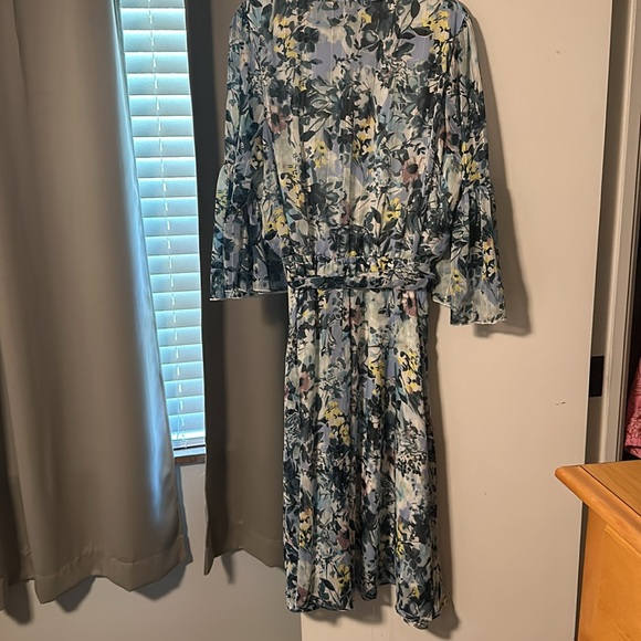 Parker & Rowe Faux Wrap Chiffon Dress - Picture 3 of 3